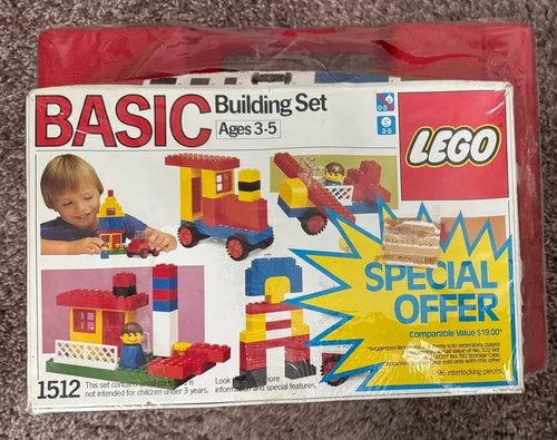 New ListingLego Vintage Basic Building Set 1512 Combo with Case Shrink Wrapped- RARE!!!