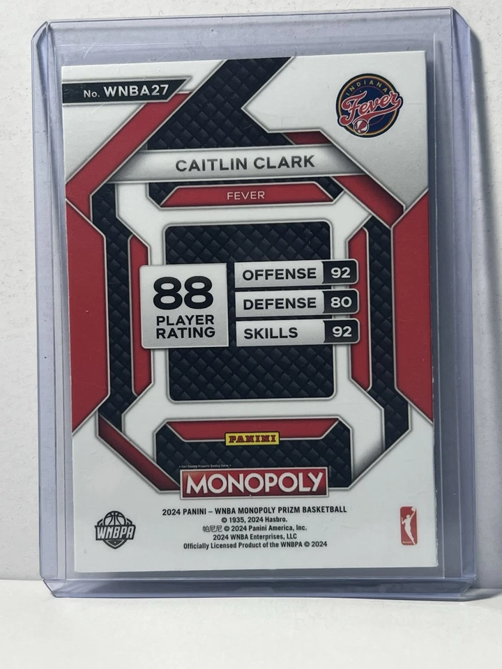 2024 Panini Prizm Monopoly Caitlin Clark Base & All-Star RC 65 & WNBA 27 - Image 3 of 4
