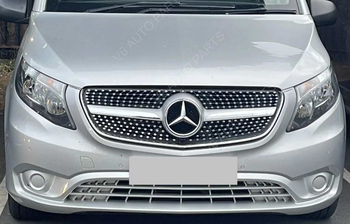 Chrome Voorgrill Trim Cover Roestvrijstaal 5 Stuks Voor Vito W447 2020Up Chrome Voorgrill Trim Cover Roestvrijstaal 5 Stuks Voor Vito W447 2020Up