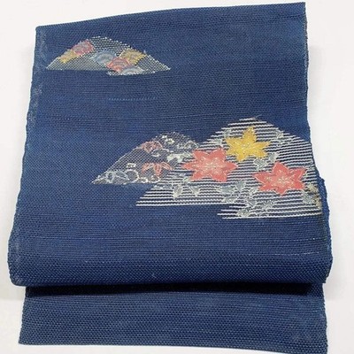 6966# Japanese Vintage Nagoya Obi Belt Kimono Fabric Silk Traditional Summer