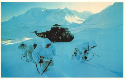 FALKLAND TASK FORCE POSTKARTE NR 40SAS KOMMANDOS STREUT UNGEBRAUCHT POSTFRISCH