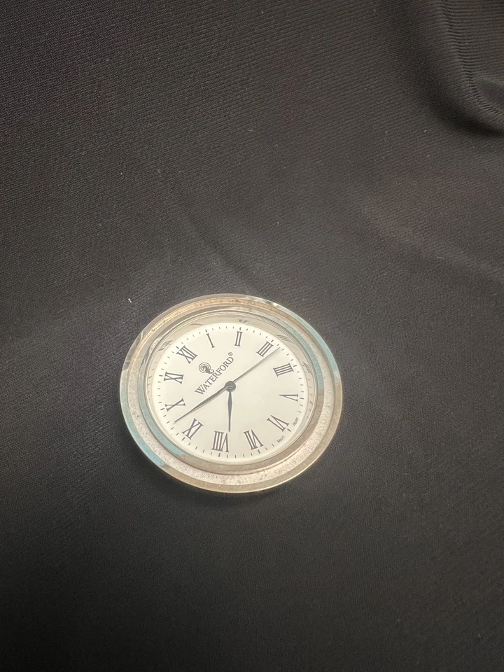 "Reloj Waterford Crystal Lismore Pequeño, 4.5"" Alto - Batería Nueva - Funciona" Foto 4 de 4