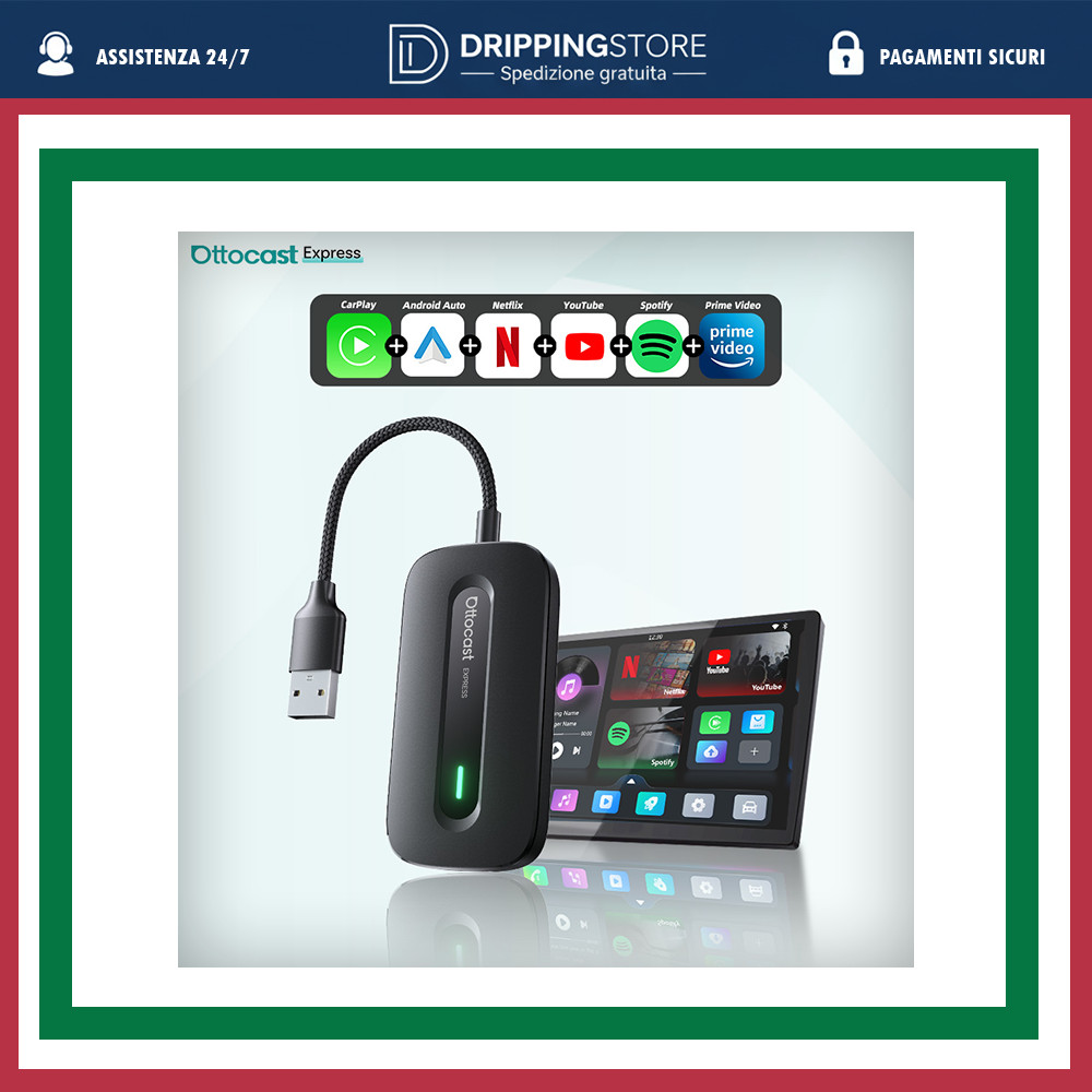 Ottocast Play2Video Pro: Lusso e Intrattenimento Wireless in Auto