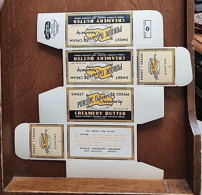 Vintage Purdue University Creamery Butter Box from 1960's BoilerMakers Kitchen