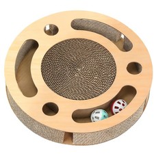 Scratching Pad Ball Track Cat Toy for Indoor Cats,Round Busy Box Scratcher wi...