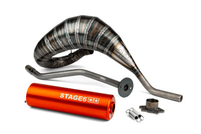 Auspuff Stage6 80 - 90 Derbi orange