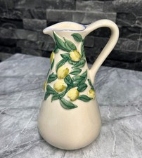 Vintage Lemon Style Pitcher Jug Ceramic Vase Home Decor Decorative