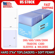 200 Card Sleeves Top Loaders for Cards,3
