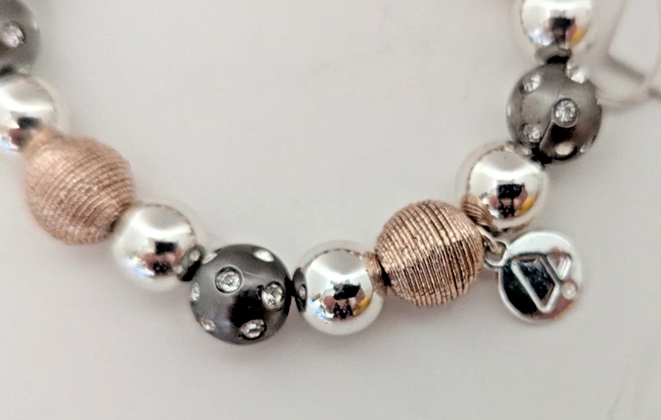 Liz Claiborne Золото, Серебро с прозрачными камнями Медный Цвет Заявление Совершенно Новый - Изображение 4 из 4