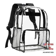 Clear Backpack Heavy Duty - Clear Backpacks for School See Through Large Black