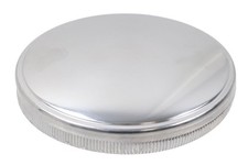 Tankdeckel 60 mm - Alu, poliert, Rändelung unten