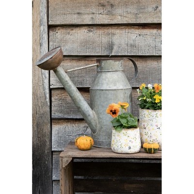 6CE1610L Blumentopf Übertopf mit Streublümchen Vintage Look Clayre & Eef