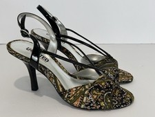 Vintage UNLISTED Kenneth Cole Paisly Floral Strappy Sandals Heels Women's 8 NWOB