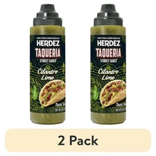2 pack- HERDEZ TAQUERIA STREET SAUCE Cilantro Lime Mild Taco Sauce, Shelf Stable