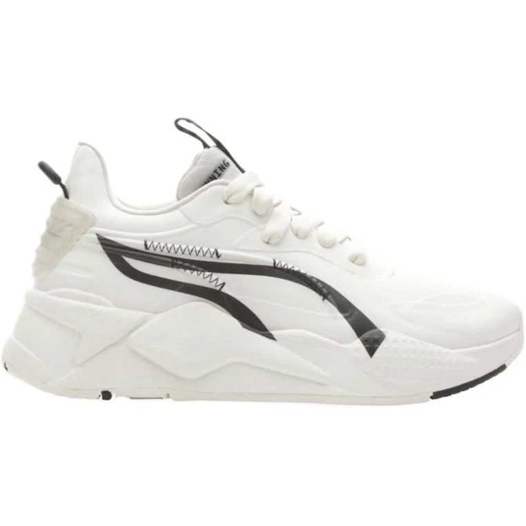 PUMA RS X Mid Top Kids Lifestyle Shoes White Black Teenagers - 395807-01 - Image 2 of 2