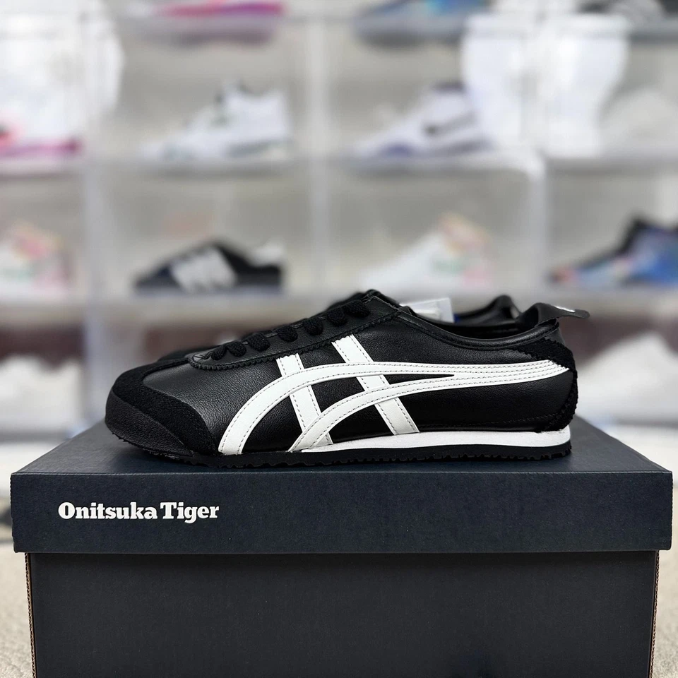 Auténtico Onitsuka Tiger MÉXICO 66 NEGRO BLANCO Low Top ¡Envío gratuito desde JAPÓN! Foto 3 de 4