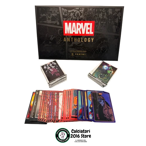 Marvel Anthology Panini - Empty Box + Complete Set 142 Cards