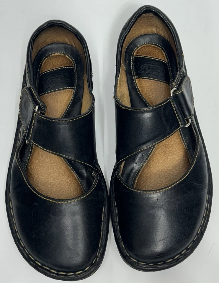 Born Mary Jane Leather Strap Shoes 7 Black Whimsigoth Academia Preppy Y2K Boho - Image 4 of 4