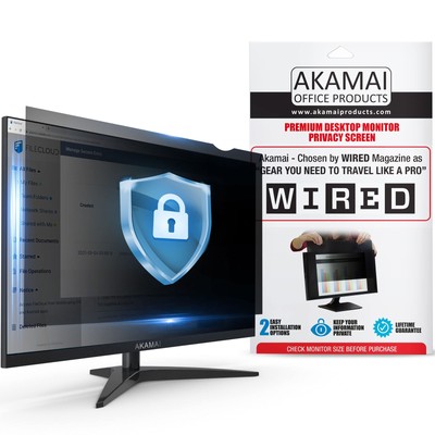 21.5 inch Computer Privacy Screen (16:9) - Black Security Shield - Desktop Mo...