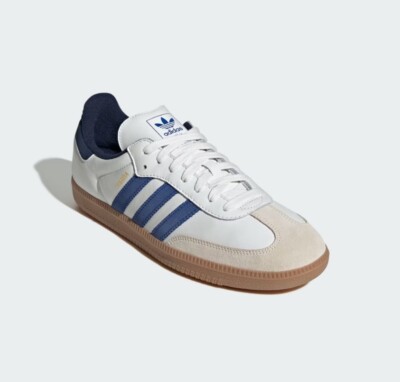 New Adidas Samba OG Shoes - White / Royal Blue (JH5632) | eBay