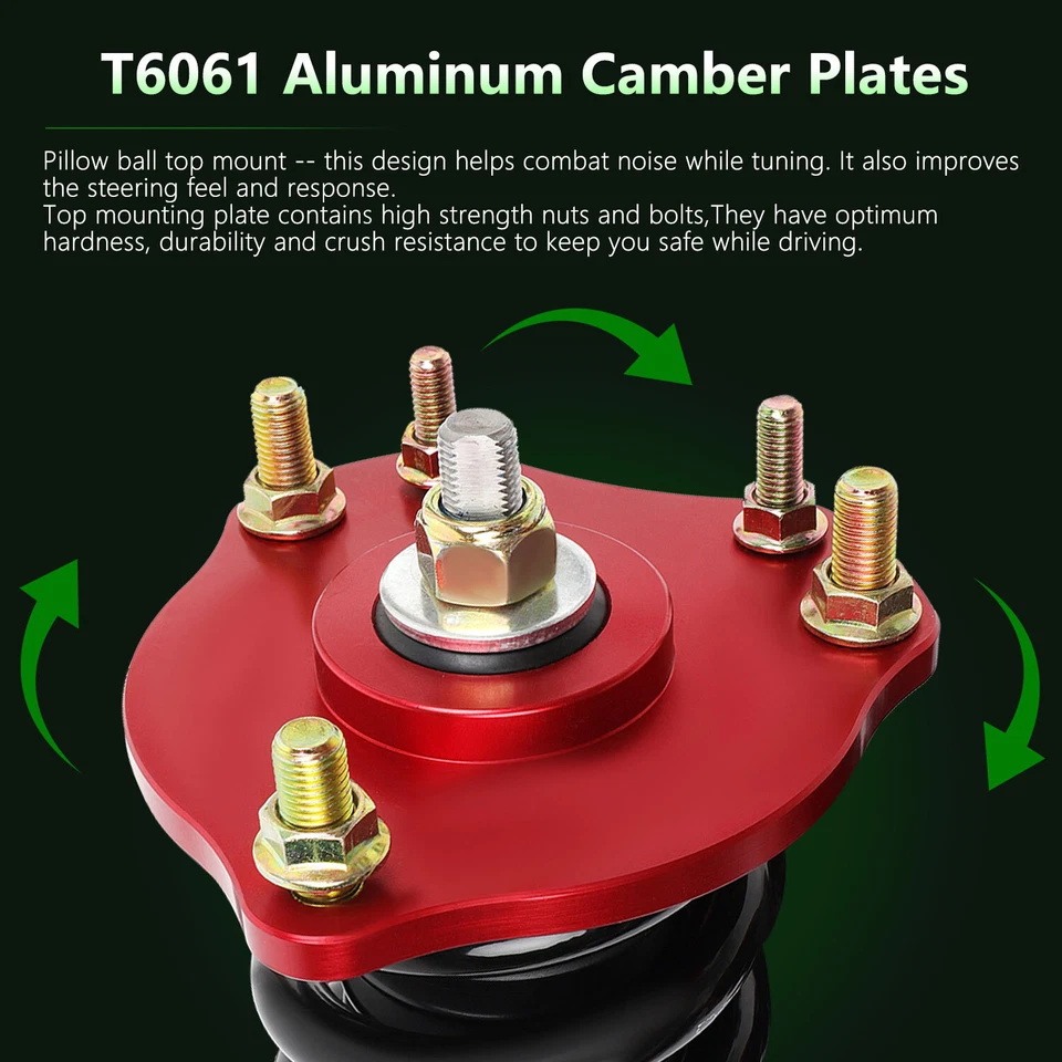 Fits 1992-2001 Honda Prelude Coilovers Suspension Adj Height Shocks Absorbers - Image 3 of 4