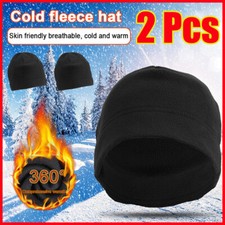 2Pcs Military Tactical Warm Cap Winter Fleece Windproof Ski Skull Beanie Hats US