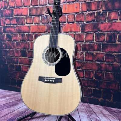 D type Custom Acoustic Guitar solid spruce top 6 Strings in stock ship quickly