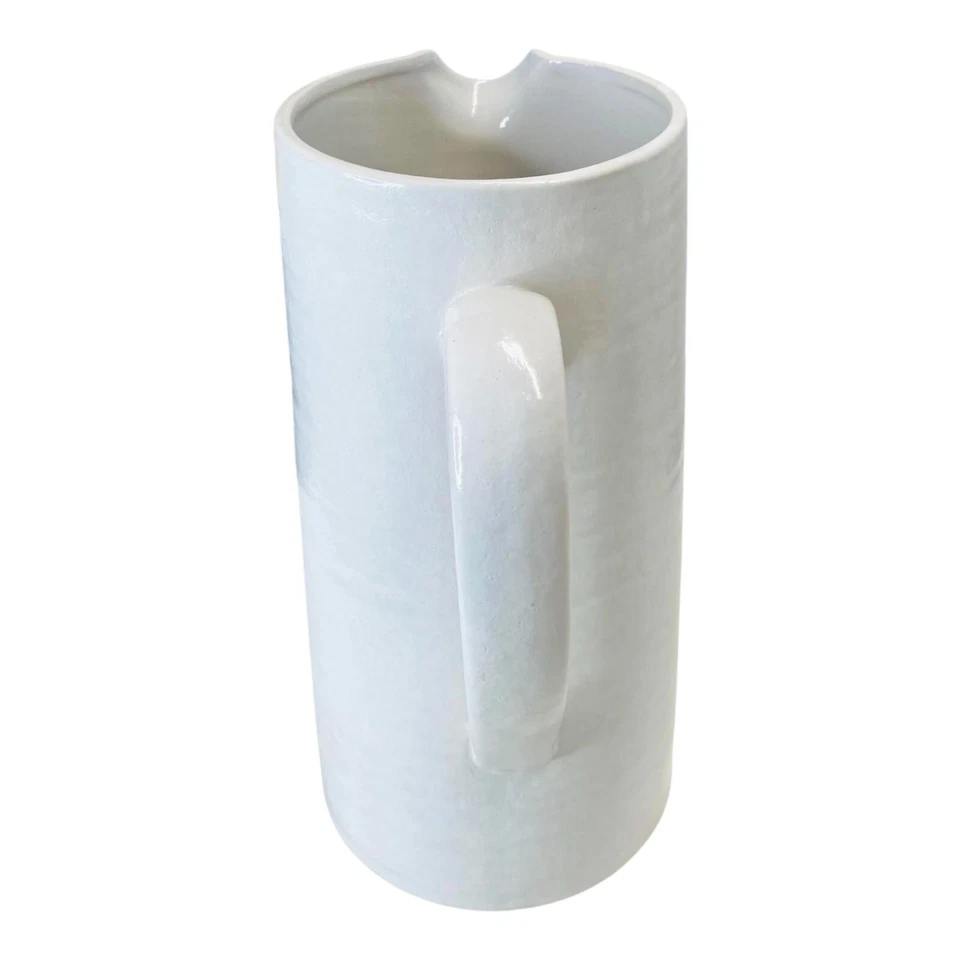 Jarra decorativa blanca Sonoma jarra florero granja casa decoración de mesa Foto 2 de 4