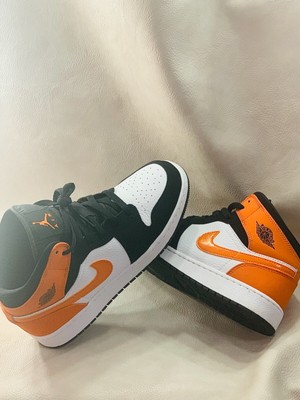 air jordan 1 orange black and white