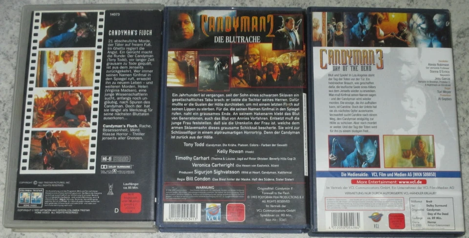 Candyman 1 2 3 - VHS/Horror/Tony Todd/FSK 18 - Bild 2 von 3