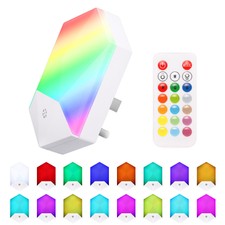 Plug-in LED Night Lights 16 Color 4 modes Night Light Remote Control Kid Bedroom