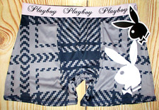 MENS PLAYBOY SILVER GRAY BOXER BRIEF SIZE XL 40/42 