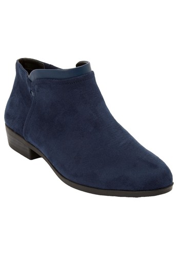 Style & Co. Women's Masrinaa Microsuede Ankle Booties | Navy Blue Size 5 Medium (B,M) - View #2