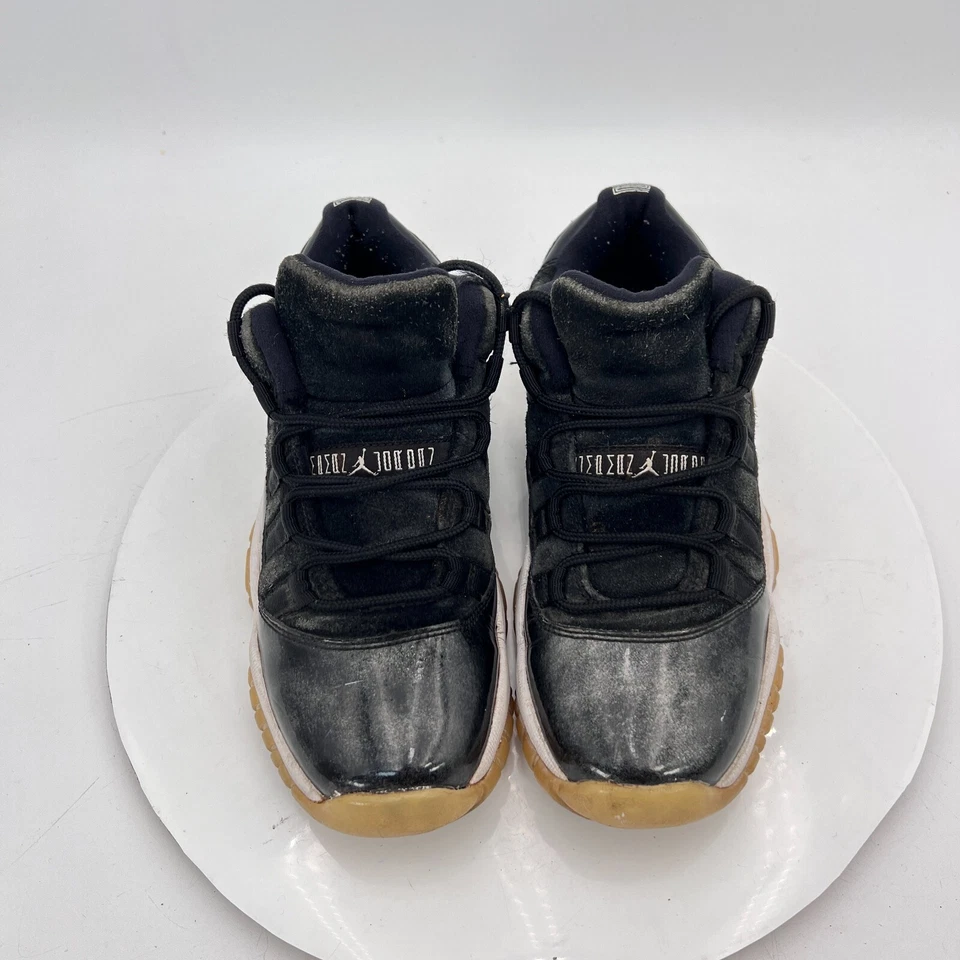 Туфли черные женские Nike Air Jordan 11 XI Low Barons молодежный размер 5Y 6,5 528896-010 - Изображение 3 из 4