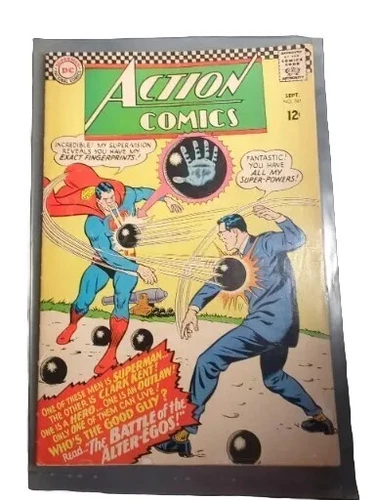 ACTION COMICS #341 1966, DC Comic Book Superman Clark Kent Vintage Art