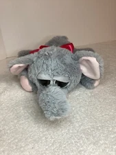 Dan Dee Gray Elephant 14 Inch Big Sleepy Eyes Pink Ears Soft Plush Toy