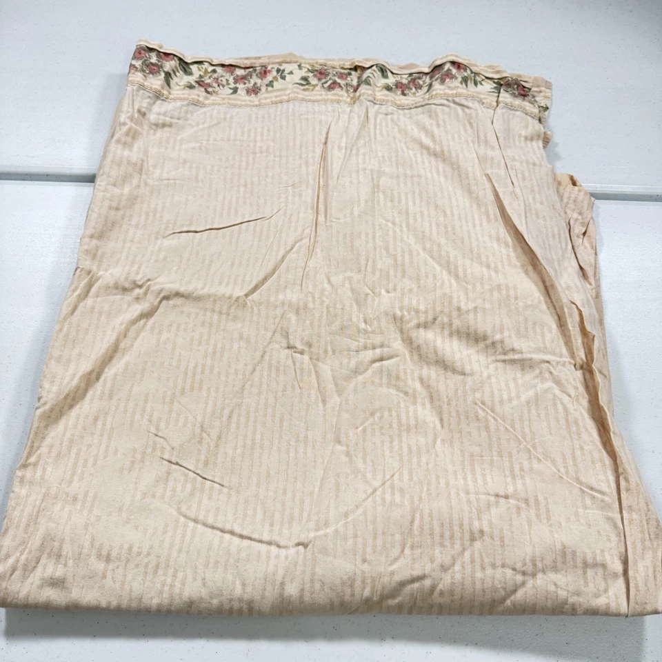 Sábana plana vintage croscill rayas king beige borde floral algodón y2k años 90 80 Foto 2 de 4