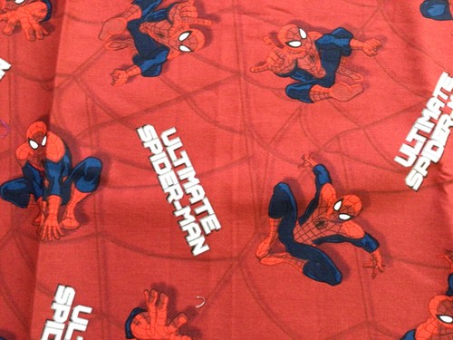 Ultimate Spider Man print destash fabric scrap 2012 | eBay