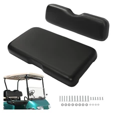 Black Golf Cart Front Seat Bottom Cushion Seat Backrest For EZGO RXV 08-Up Model