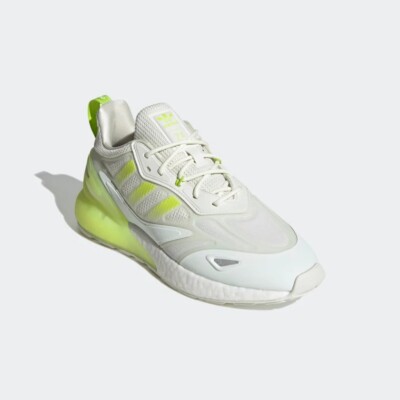 Adidas Men`s Original ZX 2K Boost 2.0 Neon Slime Green White Shoes GZ7734 Sz 10
