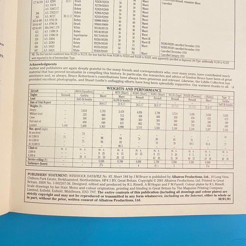 Windsock Datafile 85 CORTO 184 di J M Bruce WWI aviazione illustrato 2001 - Foto 5 di 7