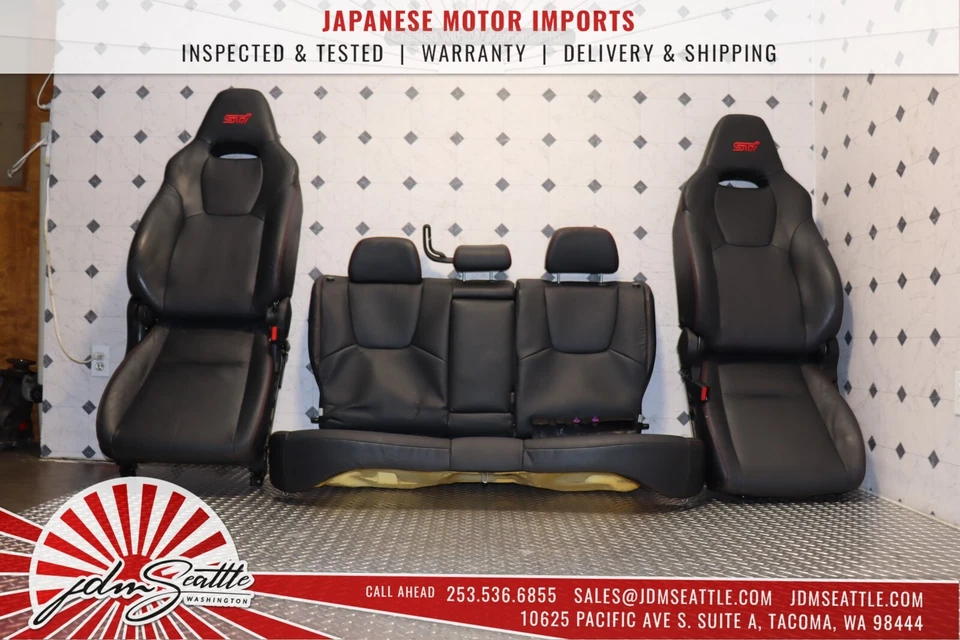JDM 08-14 SUBARU WRX STI SEATS OEM PREMIUM VERSION 10 STI SEDAN - Image 2 of 4