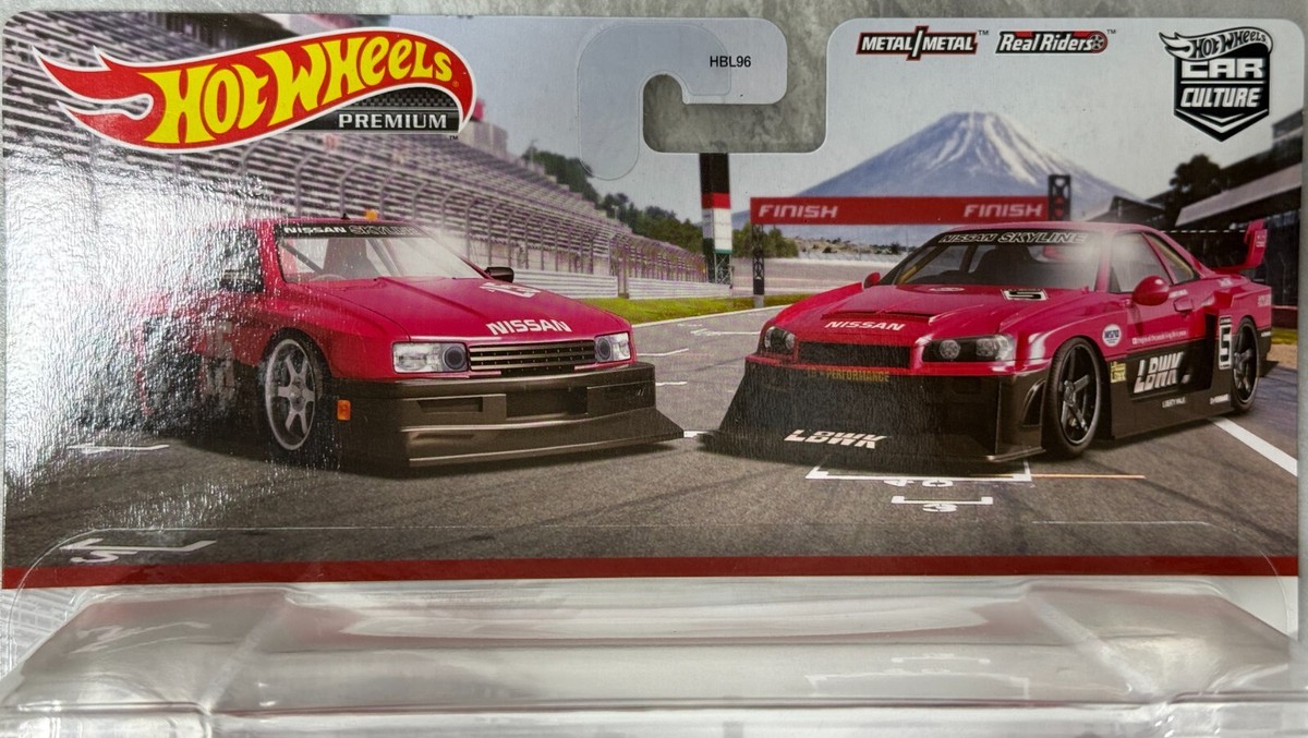 Hot Wheels Premium 2 Pack Nissan Skyline Silhouette/LB-ER34