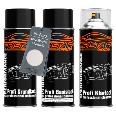 Autolack Spraydosen Set für Ford 9VJGWHA PN3KP0 White Platinum Metallic