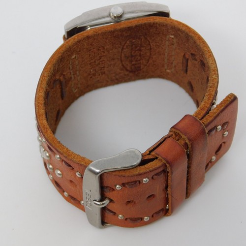 FOSSIL JR-8941 Genuine Leather Quartz Analog Men's Watch for Repairs - Picture 8 of 9