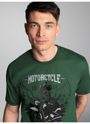 TRIGEMA T-Shirt mit großem Motorrad-Printmotiv 637215225 NEU & OVP