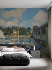 3D Argenteuil Bridge Oil Painting Wall Murals...