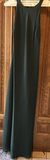 Hampton Nites Women Green Scoop Neck A-Line Sleeveless Dress Sz 10 Formal Lined