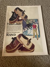 Vintage 1974 RAND HOBO CASUALS Shoes Print Ad 1970s