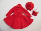 Vintage Barbie: SKIPPER #1906 Dress Coat ~ Red Velvet Hat Coat & Purse Set
